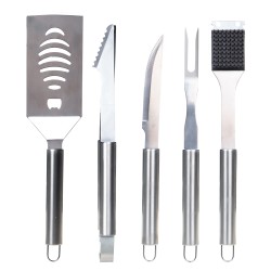 Valisette 5 pièces barbecue silver