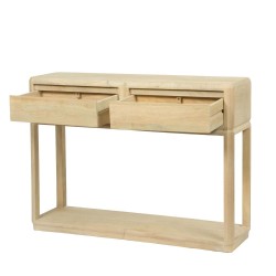 Console 2 tiroirs Salomon en manguier