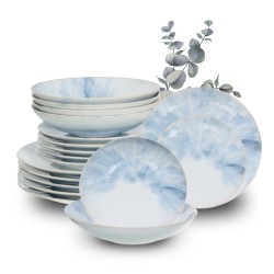 Service d'assiettes 18 pièces Flores