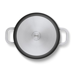 Sauteuse en aluminium 2 anses avec couvercle 28 cm