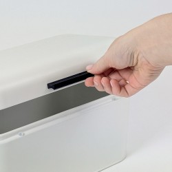 Boite à pain Frisca blanc mat 21x31 cm