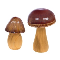 Champignon chalet marron 22 cm