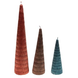Bougie cône enchanté 19,5 cm (lot de 2)