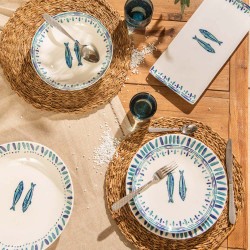 Plat rectangle Kyanos 35x16 cm