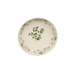 Assiette creuse Appoline verte 22 cm (lot de 6)