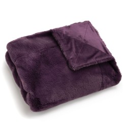 Plaid luxe 130x170 prune