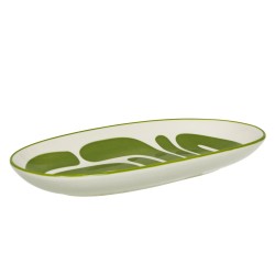 Plat ovale Lulli vert 30x15 cm