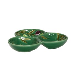 Plat 3 compartiments Olive 23 cm