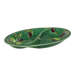 Plat 2 compartiments Olive 30x20 cm