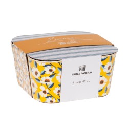Coffret de 4 mugs Zinia 40 cl