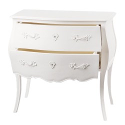 Commode 2 tiroirs blanc cassé Murano