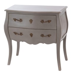 Commode 2 tiroirs Murano taupe
