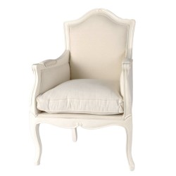 Fauteuil Apolline blanc,...