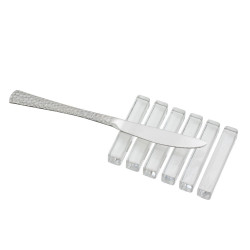 Coffret de 6 porte-couteaux réglette en cristal