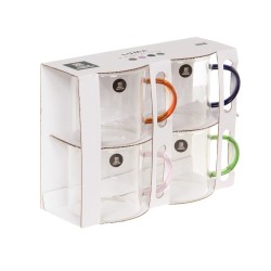 Coffret de 4 mugs en verre LUMA 30 cl