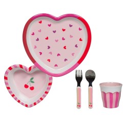 Coffret déjeuner 5 pièces cœur