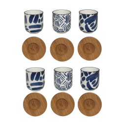 Coffret de 6 tasses et sous-tasses Milos 10 cl