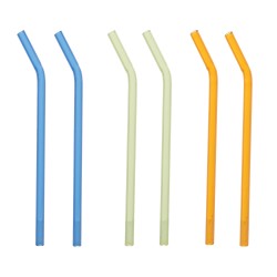 Set de 6 pailles  en verre...