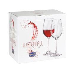 Boite de 6 verres à pied Waterfall 35 cl