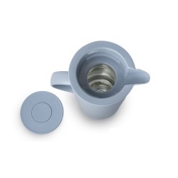 Pichet thermo intérieur en verre bleu