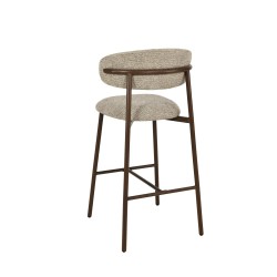 Tabouret de bar Curve noyer (lot de 2)