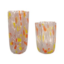 Vase Alois jaune rose H25 cm