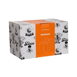 Coffret 6 verres a bière Disco