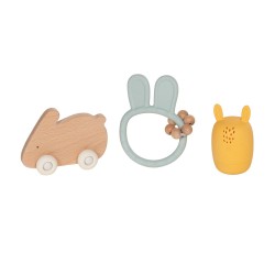 Coffret de 3 jouets éveil lapin