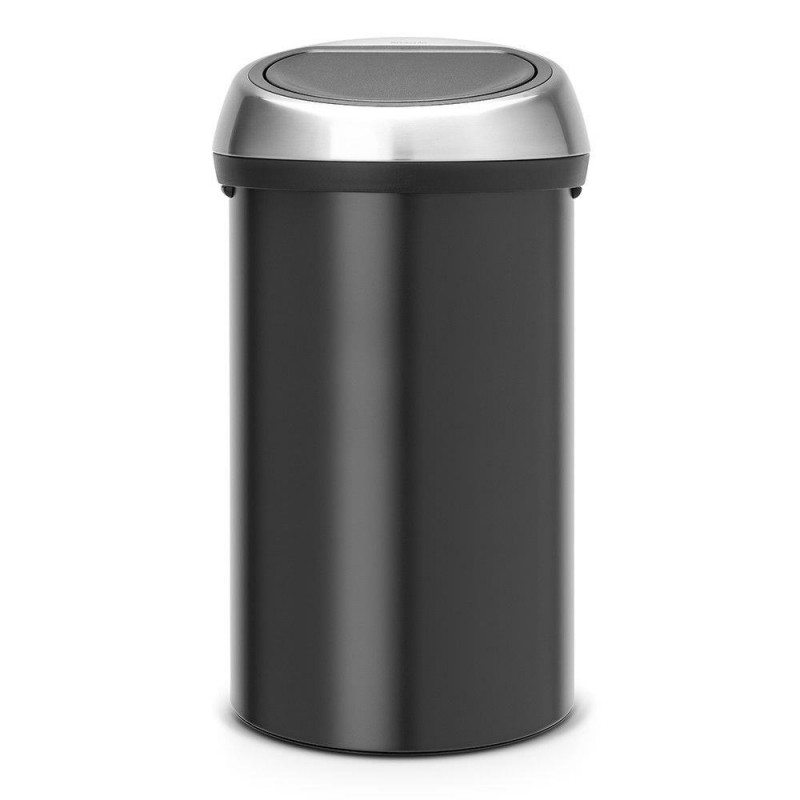 Poubelle 60 litres Brabantia Touch Bin ronde mat sur