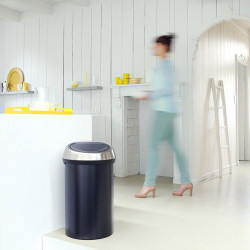 Poubelle Touch Bin 60 l noir mat Code H