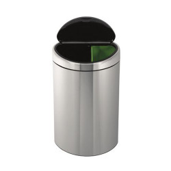 Touch bin New recycle matt steel anti traces de doigts 10+23 litres