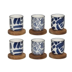 Coffret de 6 tasses et sous-tasses Milos 10 cl