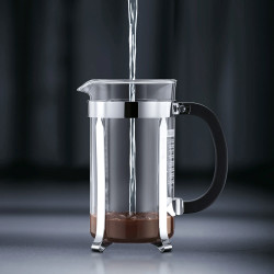 Cafetière Bodum verre CHAMBORD à piston filtre inox - 1L