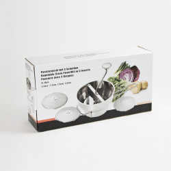 Moulin à légumes avec 3 disques en inox