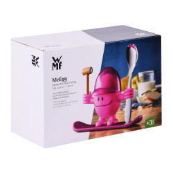 Coquetier Mc Egg avec cuillère rose