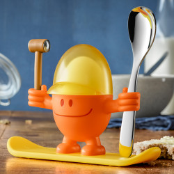 Coquetier Mc Egg avec cuillère orange