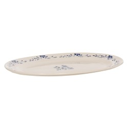 Plat ovale Appoline bleu 42x30 cm