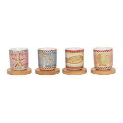 Coffret de 4 tasses et...