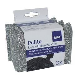 Lot de 3 éponges métallique Pulito