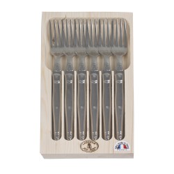 Coffret 6 fourchettes de table Laguiole en inox