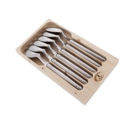 Coffret 6 cuillères de table Laguiole en inox
