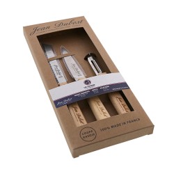 Coffret de 3 couteaux épluche tomates Hêtre