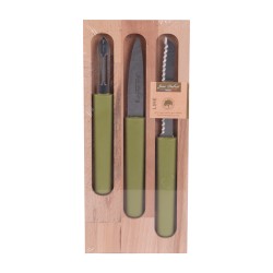 Set de 3 pièces en inox Eco-responsable office, éplucheur, tomate vert