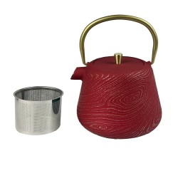 Théière en fonte avec filtre inox 1 l Glitter Red