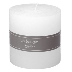 Bougie gros cylindre blanc...