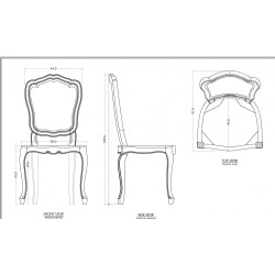 Chaise Apolline blanche en tissu (lot de 2)