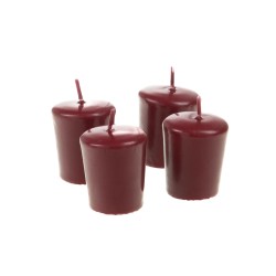 Lot de 4 bougies Votive 4,6 x 5,1 cm rouge