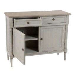 Buffet étroit 2 tiroirs Edouard 100x35 cm en Bois