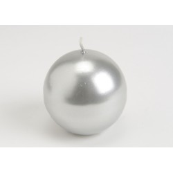 Bougie sphère 7 cm argent...
