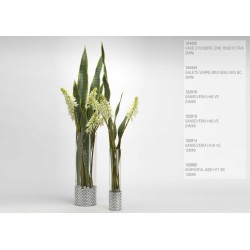 Fleur artificielle Kniphofia jade 71 cm blanc